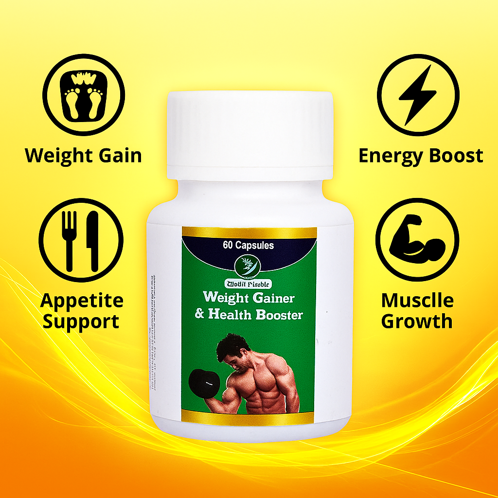 Weight Gainer & Health Booster Capsules – Build Mass, Boost Energy, Stay Fit Naturally