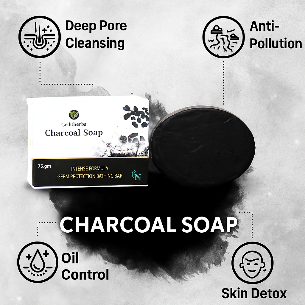 Activated Charcoal Soap – Deep Detox, Oil Control & Skin Purification