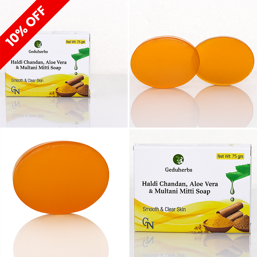 Ayurvedic Haldi Chandan Soap Pack of 4 | Geduherbs