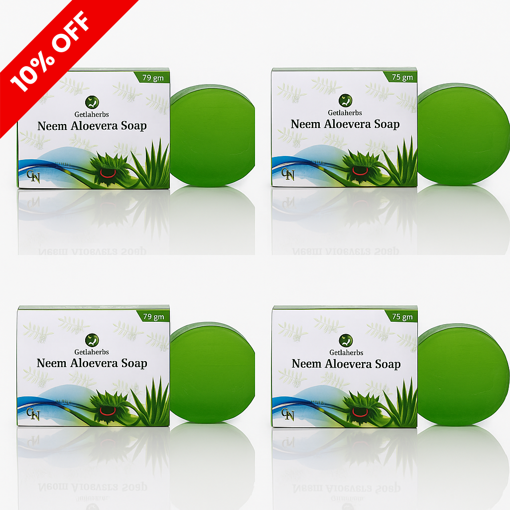 Neem Aloe Vera Herbal Soap Pack of 4 | Geduherbs