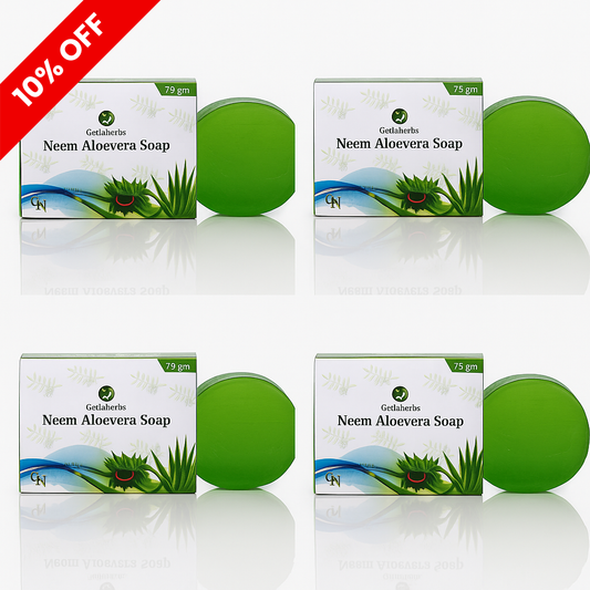 Neem Aloe Vera Herbal Soap Pack of 4 | Geduherbs